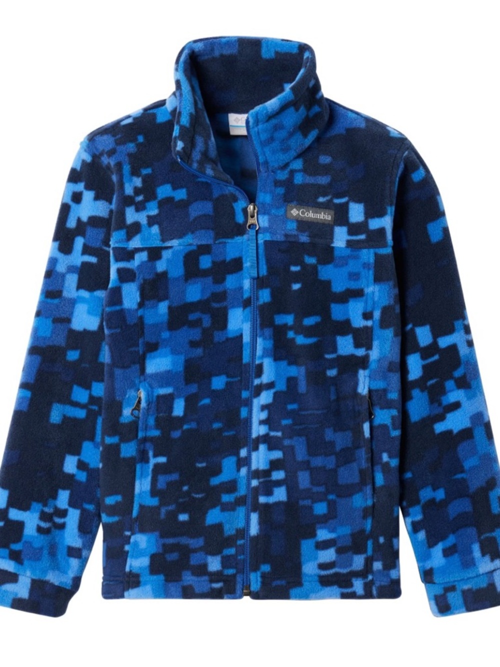 Columbia Zing III Fleece Jacket Toddler 18-24M Blue Camo Full Zip EUC